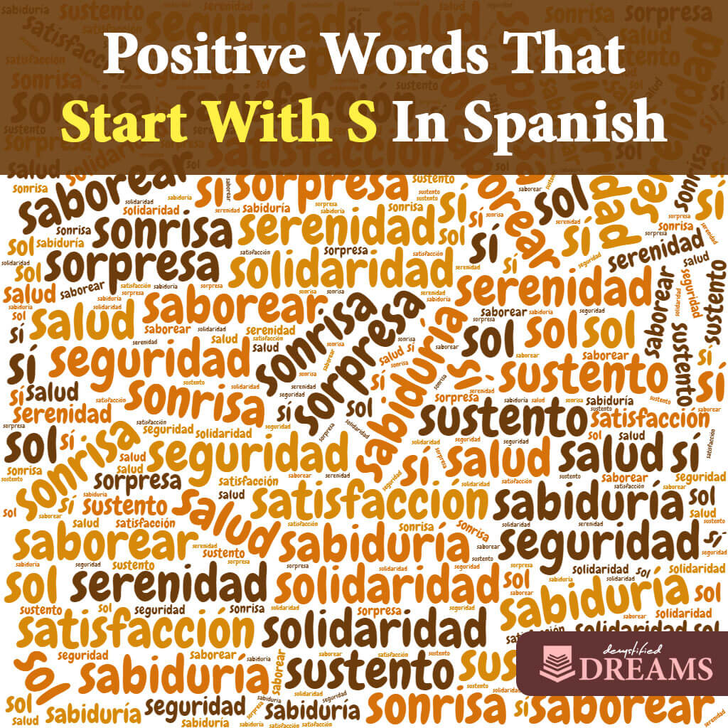 palavras positivas que começam com s em espanhol