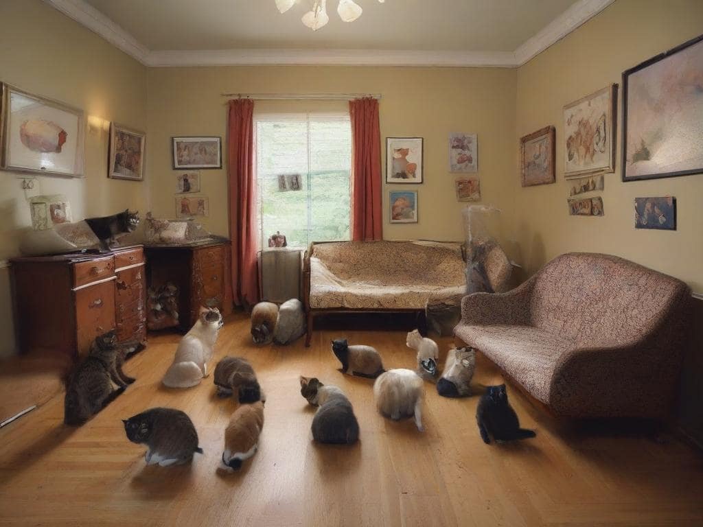 sen o kočkách napadajících váš dům